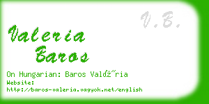 valeria baros business card